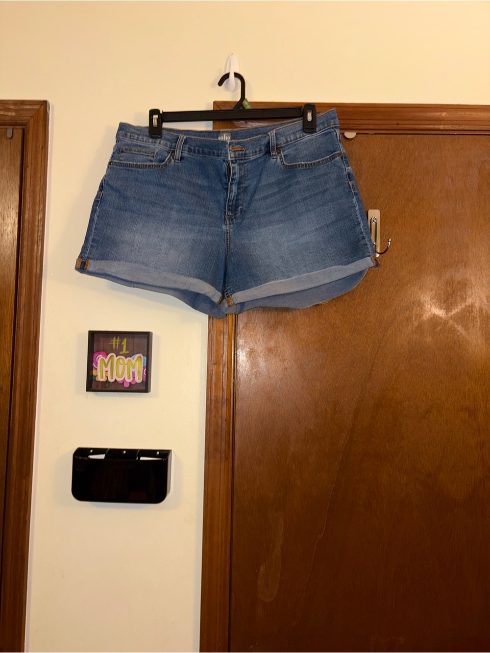 Soho Women's Light Blue Rolled-Hem Denim Shorts